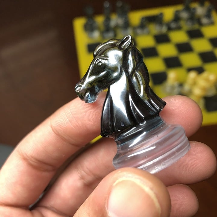 Handmade Resin Chess Set - Steeler Colors