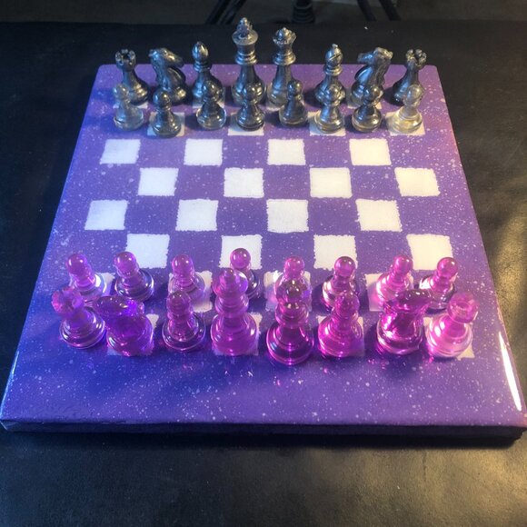 Resin Chess Set - Purple Space