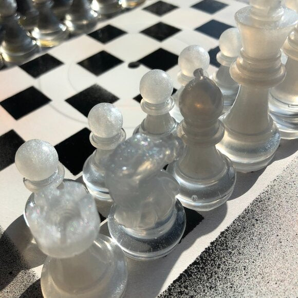 Vinyl Chess Set - Ice White