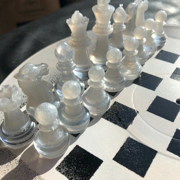 Vinyl Chess Set - Ice White