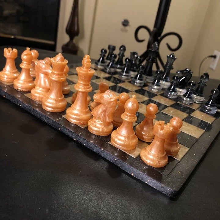 Handmade Resin Chess Set - Royal Edition