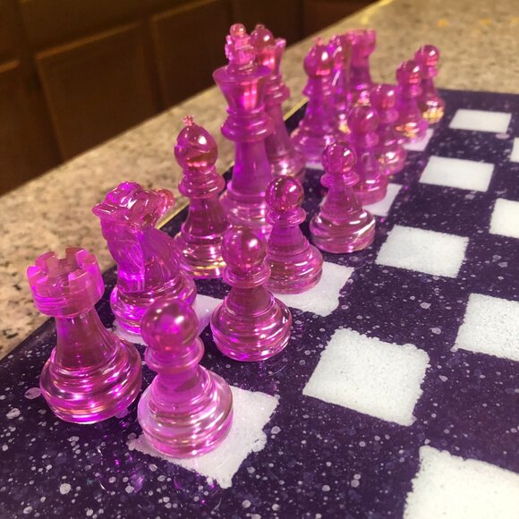 Resin Chess Set - Purple Space