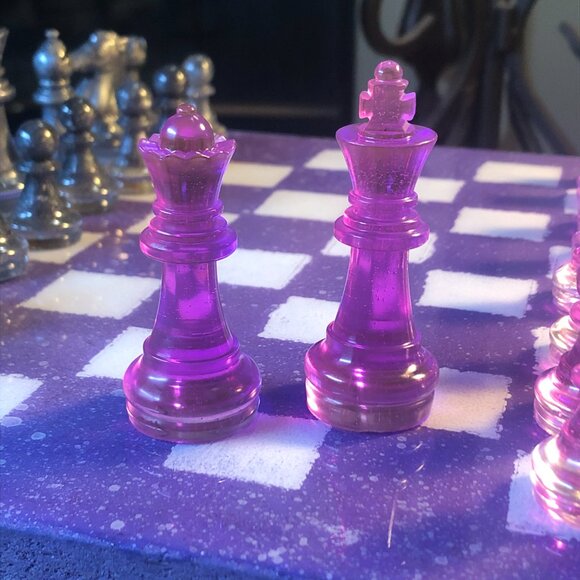 Resin Chess Set - Purple Space