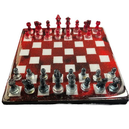 Resin Chess Set - Space Red