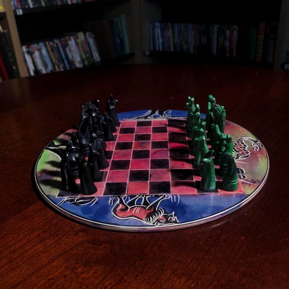 African Vintage Chess Set - Kenyan Chess Board