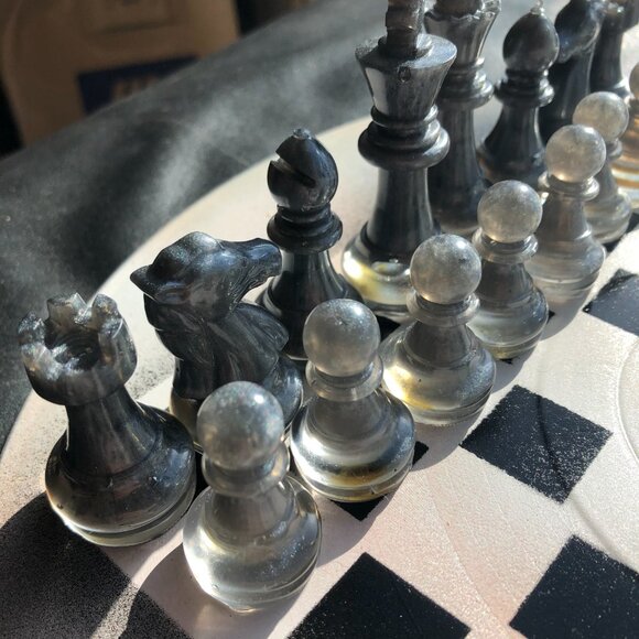 Vinyl Chess Set - Ice White