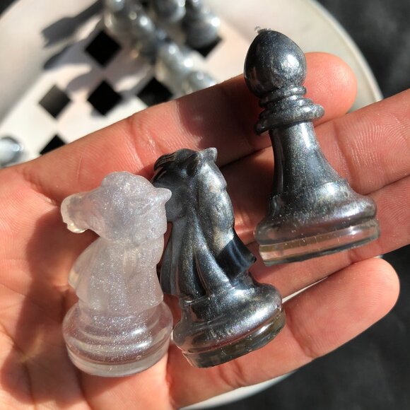 Vinyl Chess Set - Ice White