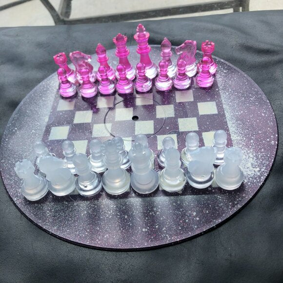 Vinyl Chess Set - Purple Stars