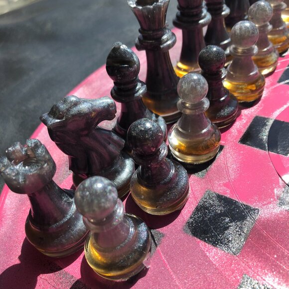 Vinyl Chess Set - Pink Cream