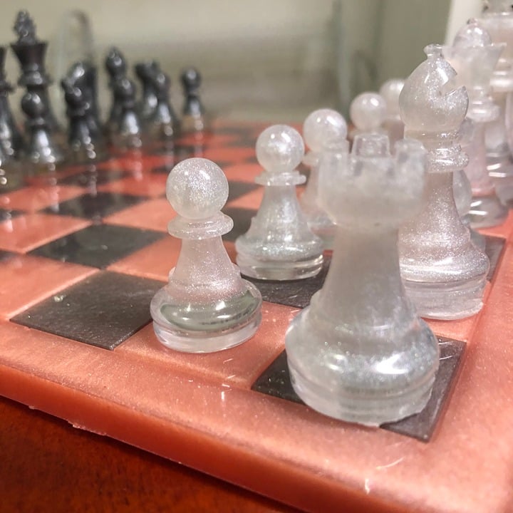 Handmade Resin Chess Set - Lava Style