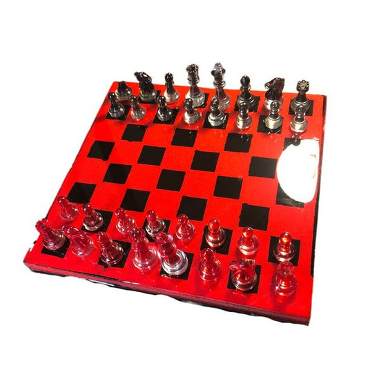 Resin Chess Set - Red Cherry