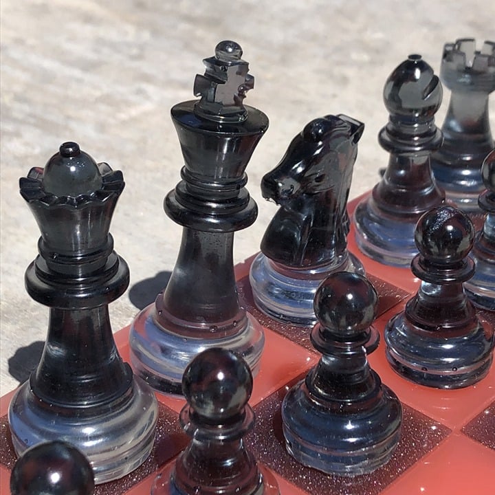 Handmade Resin Chess Set - Dipped Cherry Edition