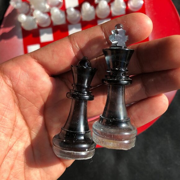 Vinyl Chess Set - Deluxe Red