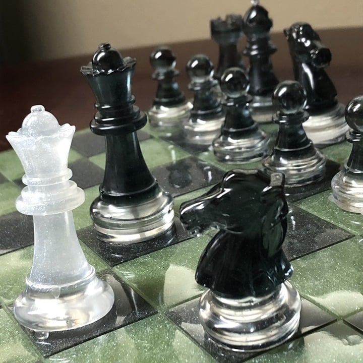 Handmade Resin Chess Set - Army Edition