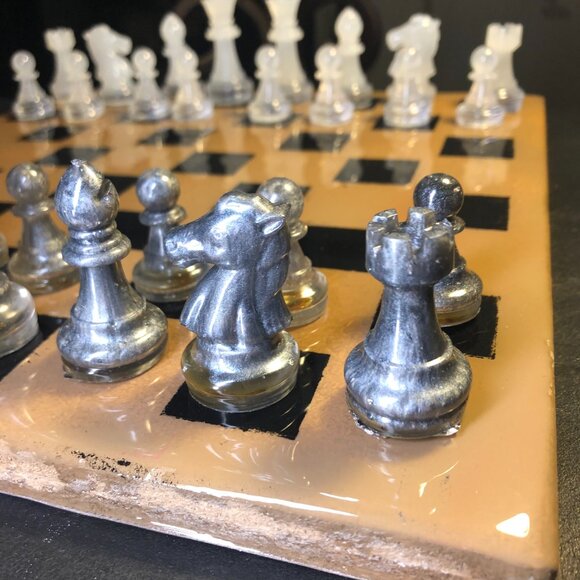 Resin Chess Set - Tan