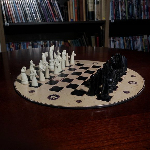 African Vintage Chess Set - Old Kenyan Chess Board