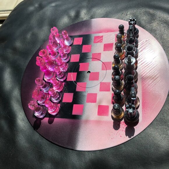 Vinyl Chess Set - Rebel Pink