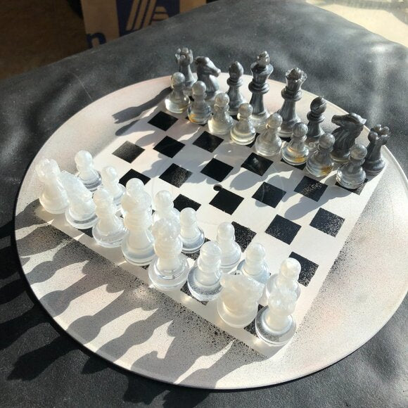 Vinyl Chess Set - Ice White