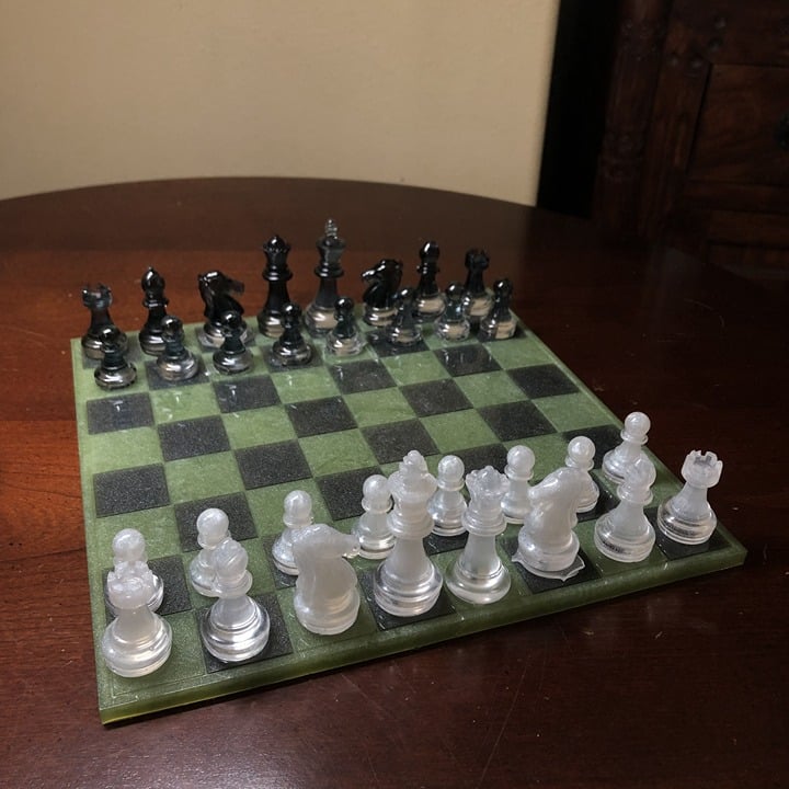 Handmade Resin Chess Set - Army Edition