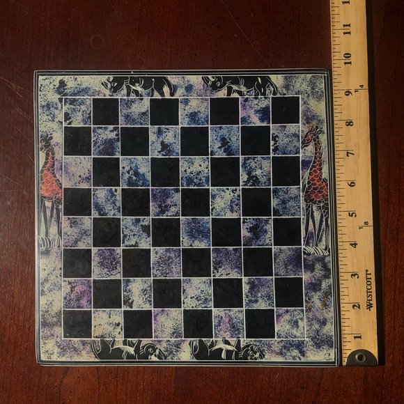 African Vintage Chess Set - Marble Styled Chess Board