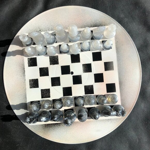 Vinyl Chess Set - Ice White