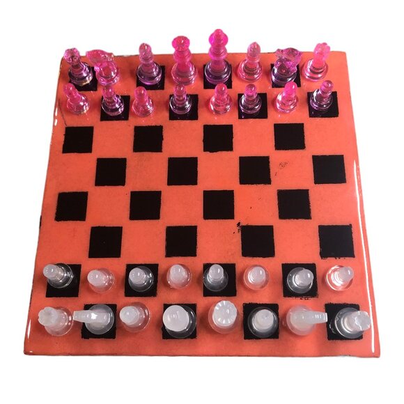 Resin Chess Set - Premium Pink