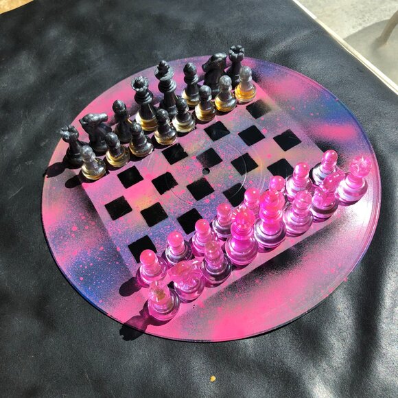 Vinyl Chess Set - Pink Space