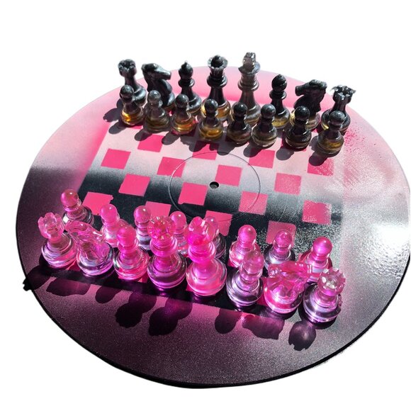 Vinyl Chess Set - Rebel Pink