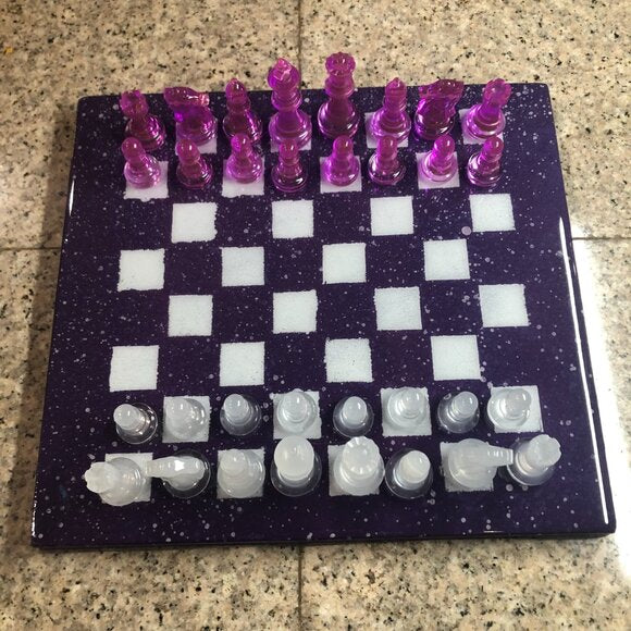 Resin Chess Set - Purple Space