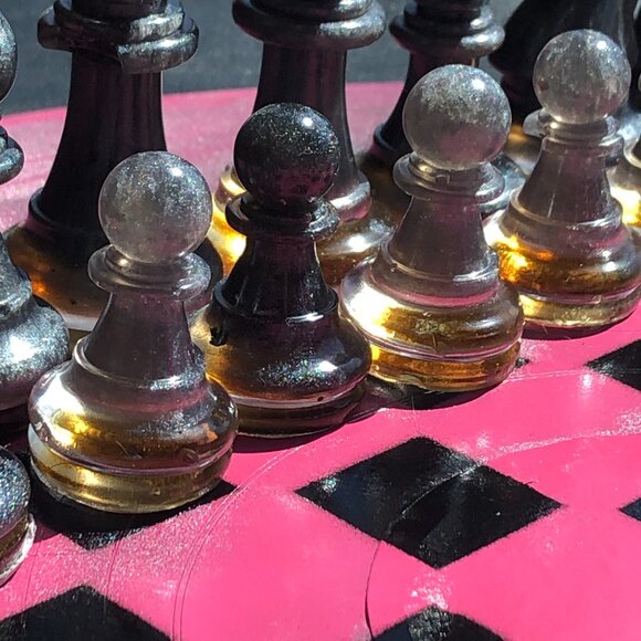 Vinyl Chess Set - Pink Cream