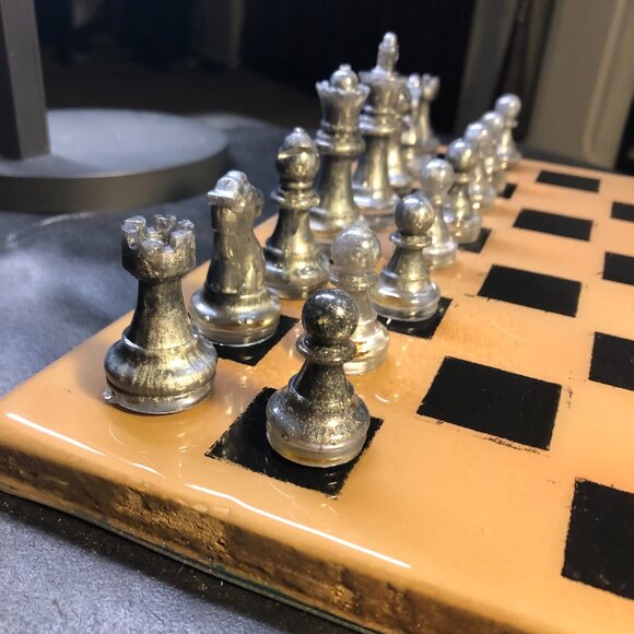 Resin Chess Set - Tan