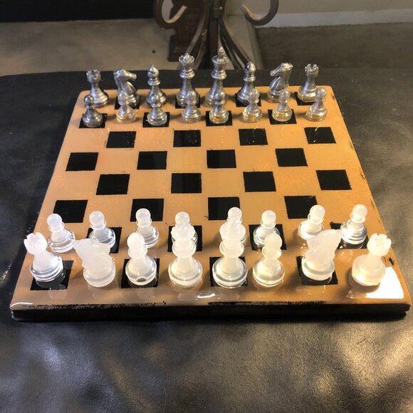 Resin Chess Set - Tan