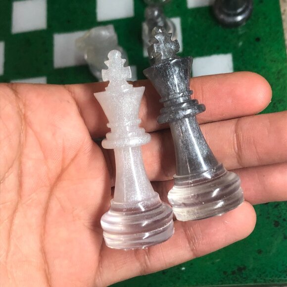 Resin Chess Set - Dark Green