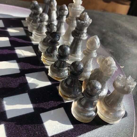 Vinyl Chess Set - Purple Mist