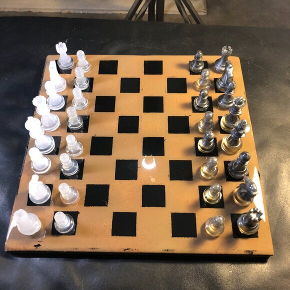 Resin Chess Set - Tan