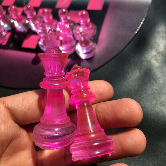 Vinyl Chess Set - Rebel Pink