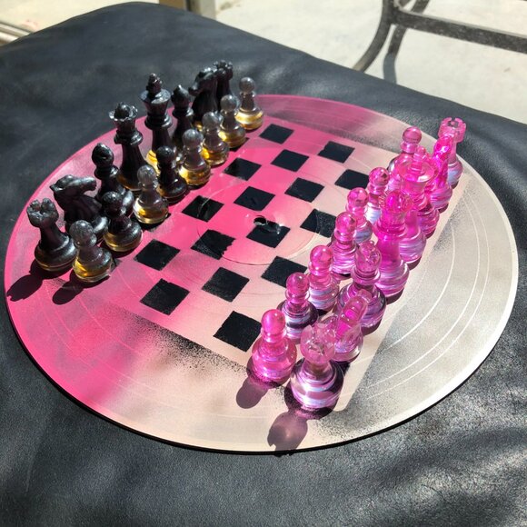 Vinyl Chess Set - Pink Cream