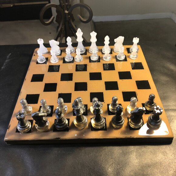 Resin Chess Set - Tan