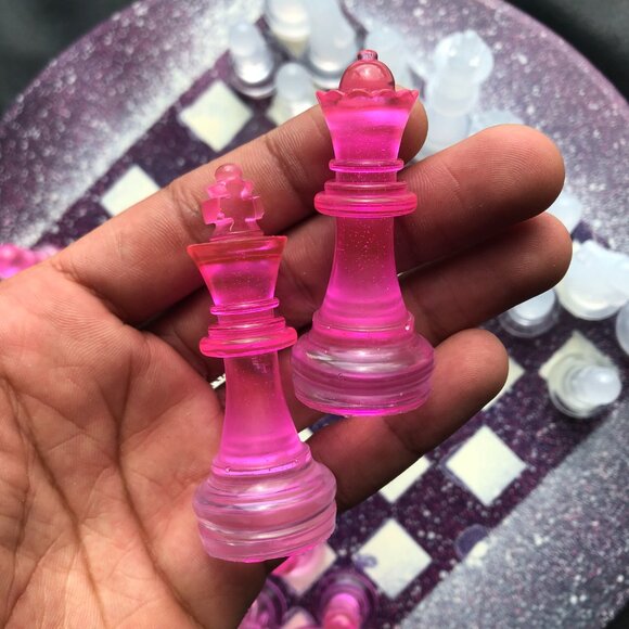 Vinyl Chess Set - Purple Stars