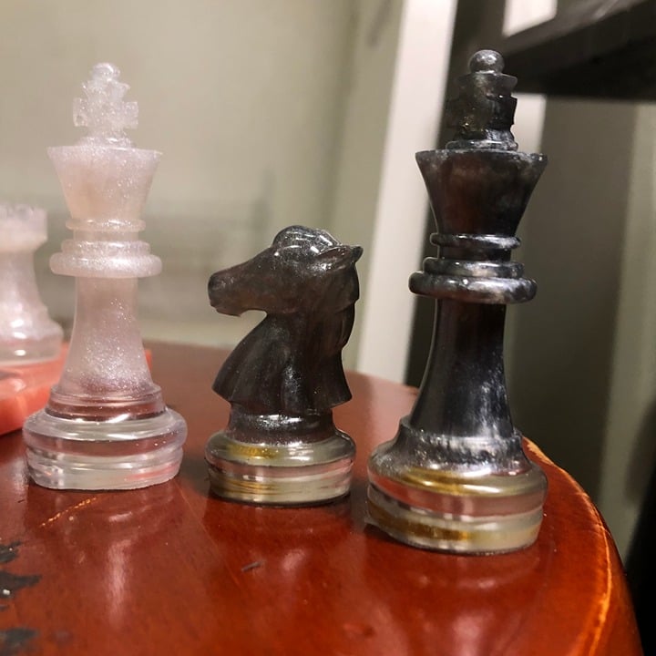 Handmade Resin Chess Set - Lava Style