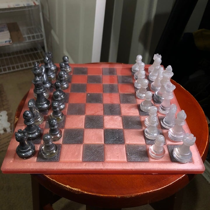 Handmade Resin Chess Set - Lava Style