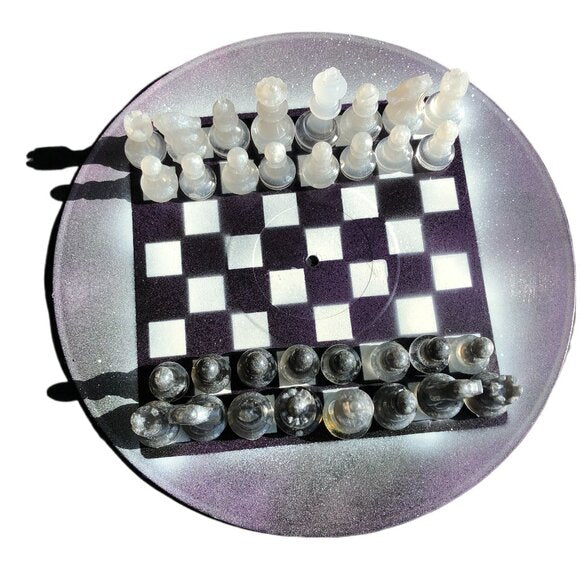 Vinyl Chess Set - Purple Mist