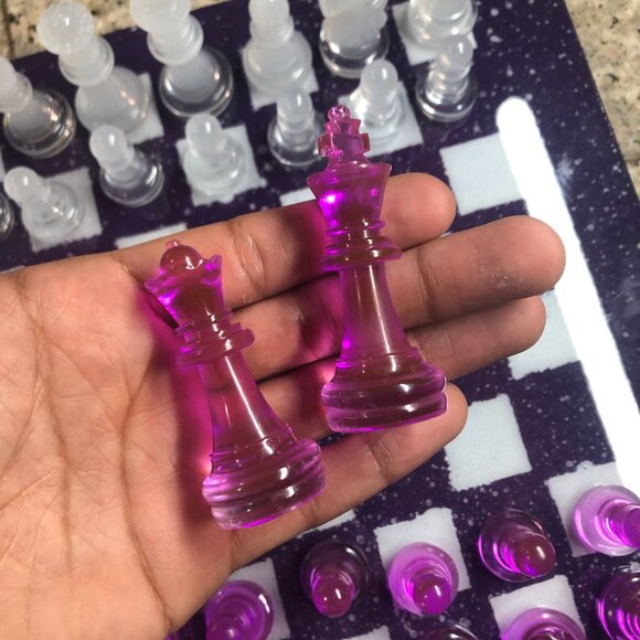 Resin Chess Set - Purple Space