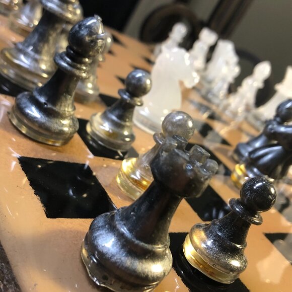 Resin Chess Set - Tan