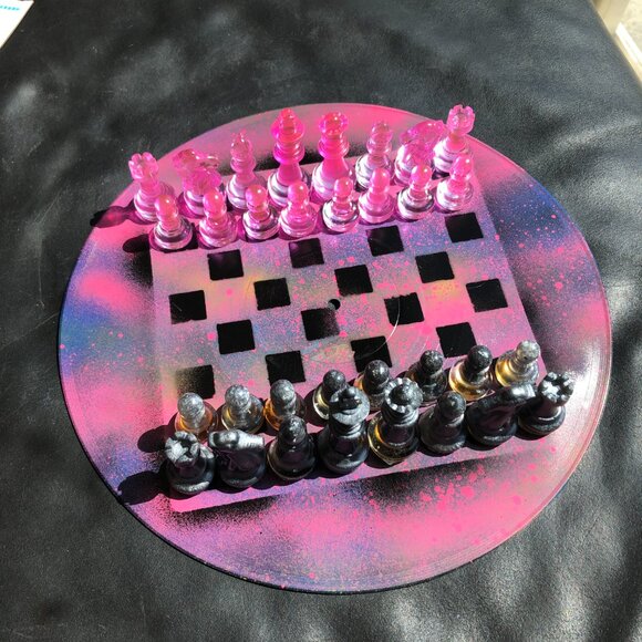 Vinyl Chess Set - Pink Space