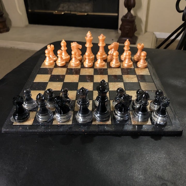 Handmade Resin Chess Set - Royal Edition