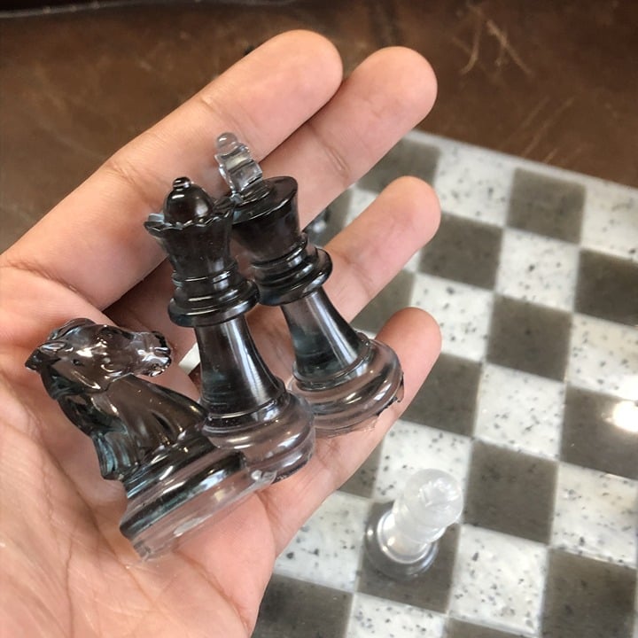 Handmade Resin Chess Set - Oreo Edition