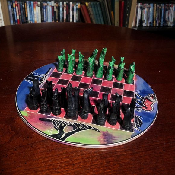 African Vintage Chess Set - Kenyan Chess Board