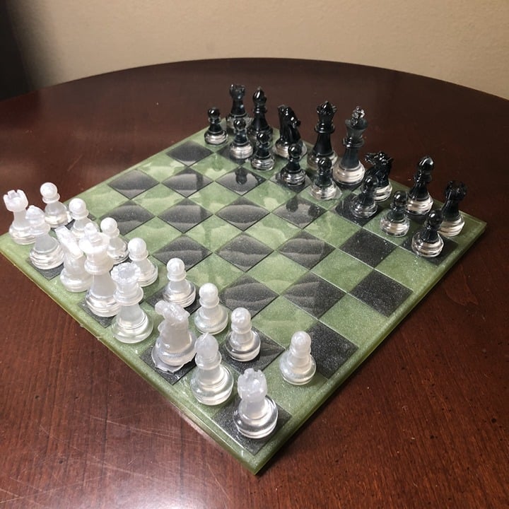 Handmade Resin Chess Set - Army Edition