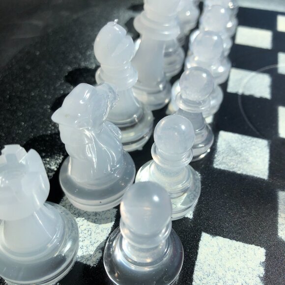 Vinyl Chess Set - Purple and Black